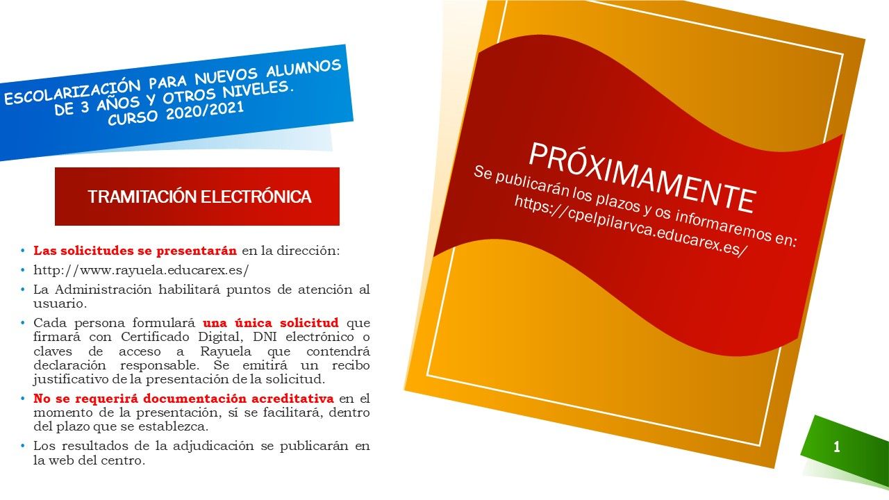 Admisión alumnos 3 años. 2020 2021
